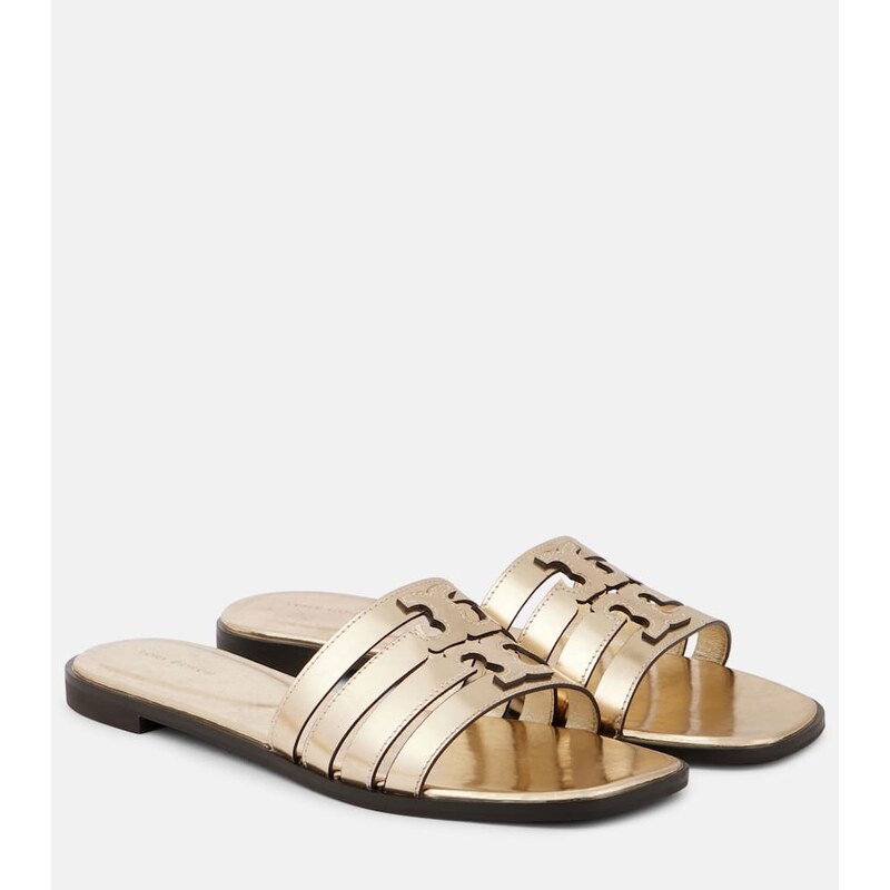 Tory Burch Ines metallic leather slides