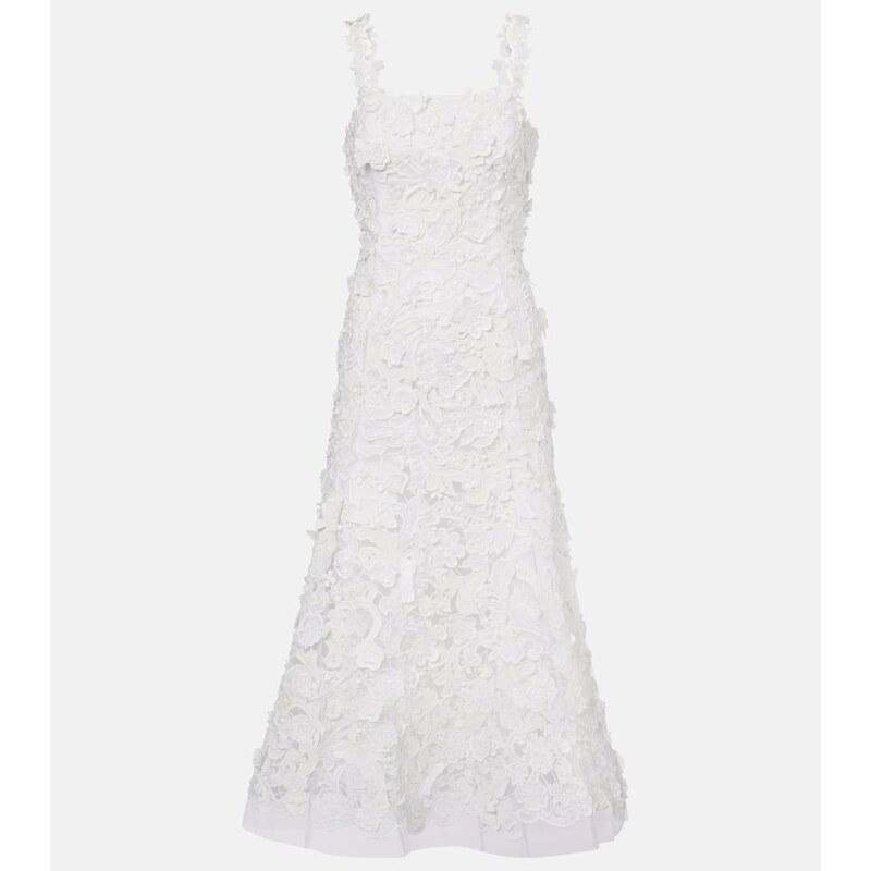 Carolina Herrera Guipure lace midi dress