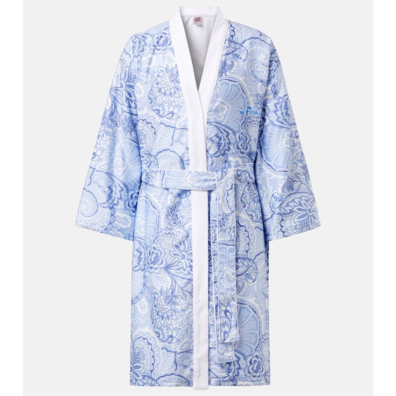 Etro Printed cotton bathrobe
