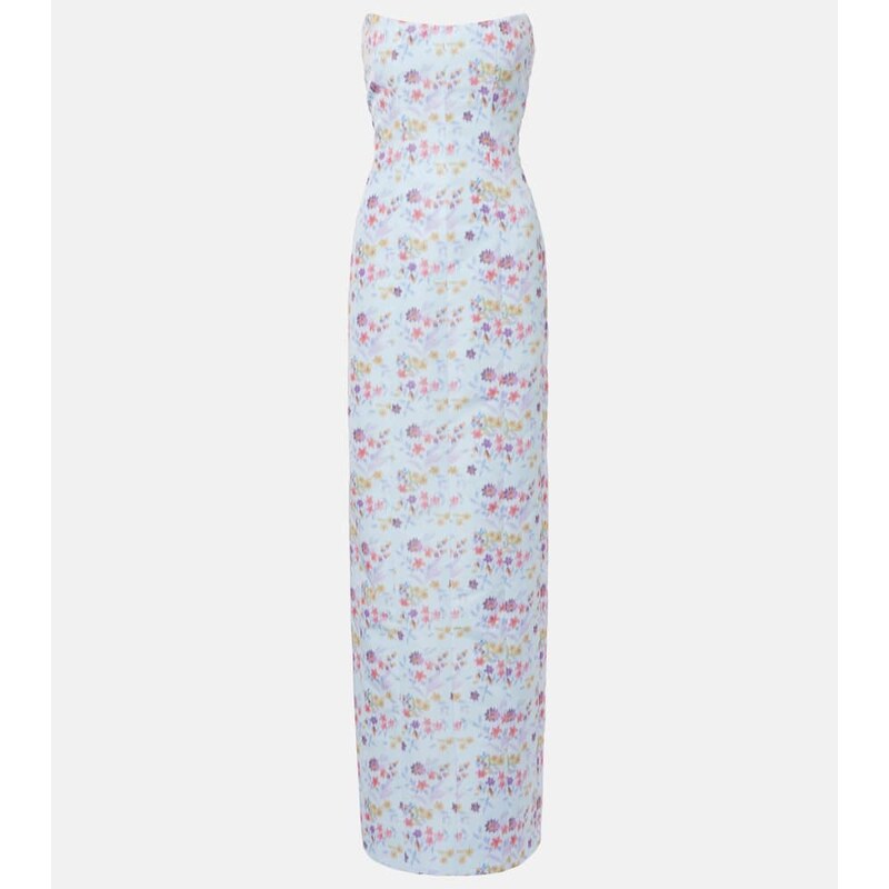 Markarian Odessa floral ikat corset gown