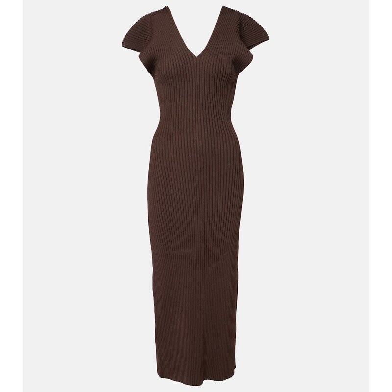 Altuzarra Trey ruffled ribbed-knit gown