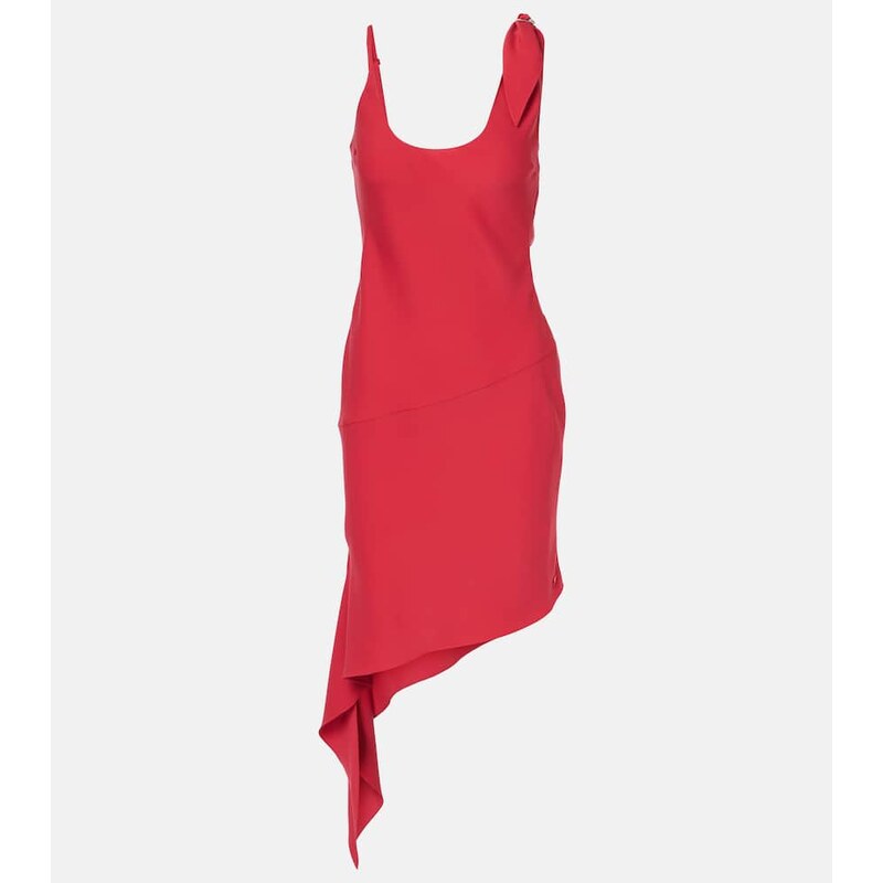 Courrèges Scarf-detail asymmetric minidress
