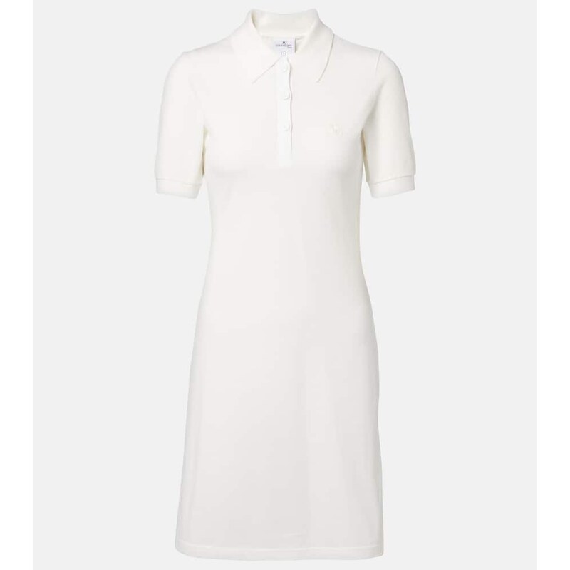 Courrèges Cotton piqué polo dress