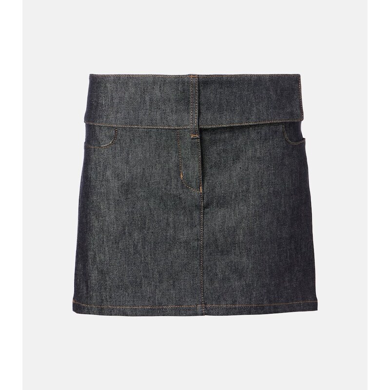 Courrèges Belted denim miniskirt