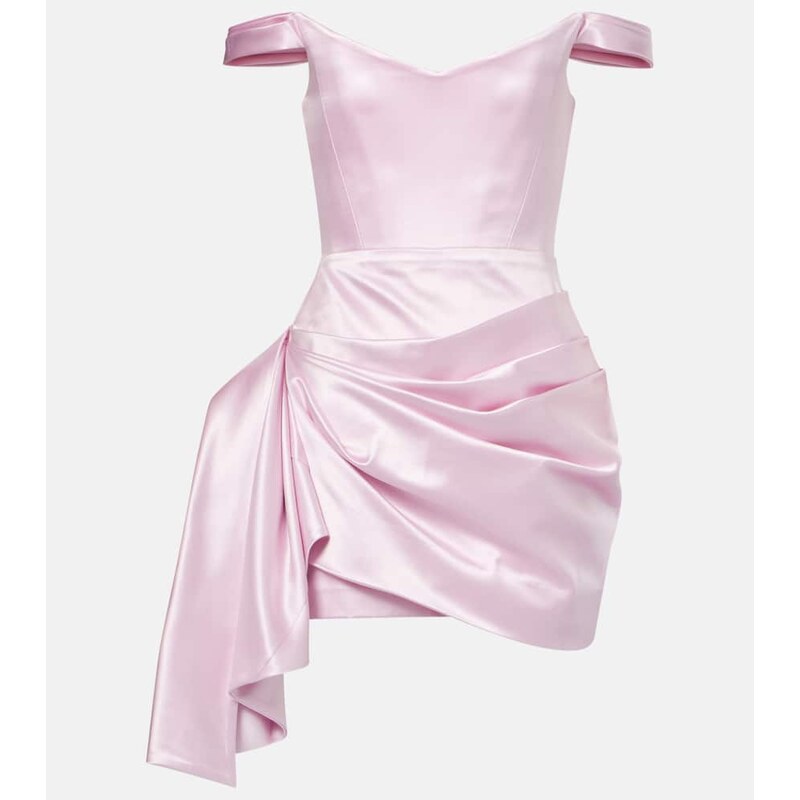 Alex Perry Draped duchess satin minidress