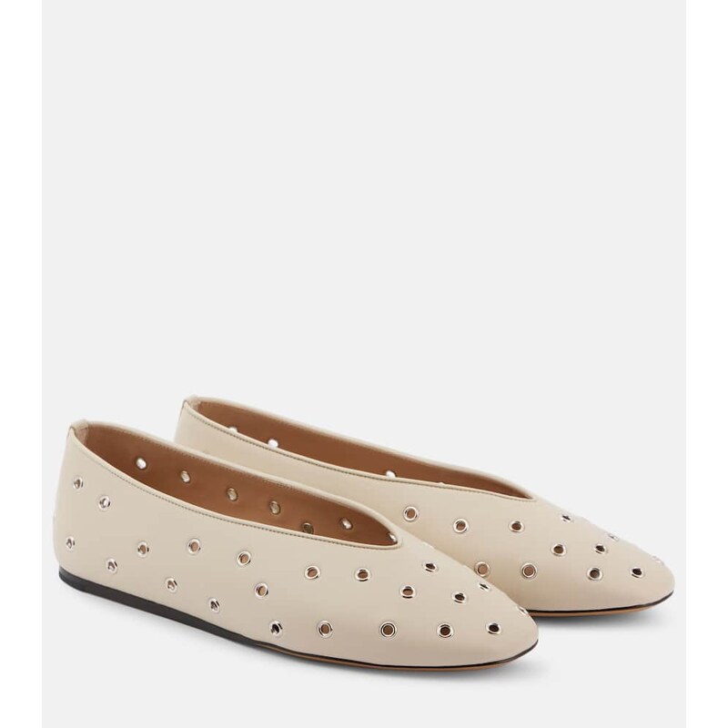 Le Monde Beryl Le Monde BÃryl Regency embellished leather ballet