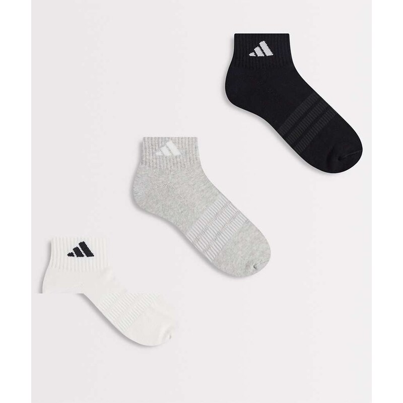 adidas performance adidas Sportswear 3 pack ankle socks in black
