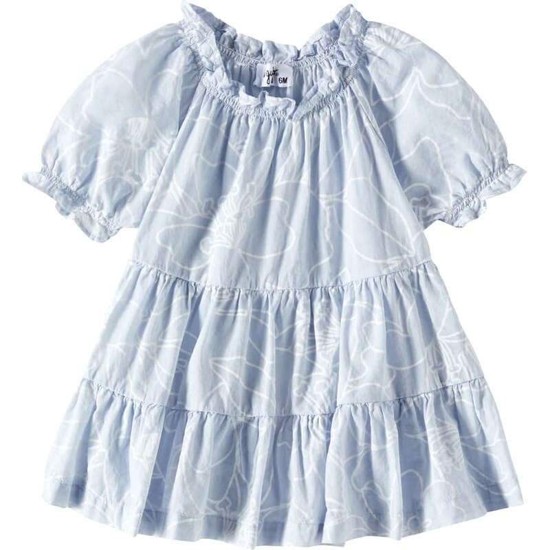 Il Gufo Baby floral tiered cotton dress