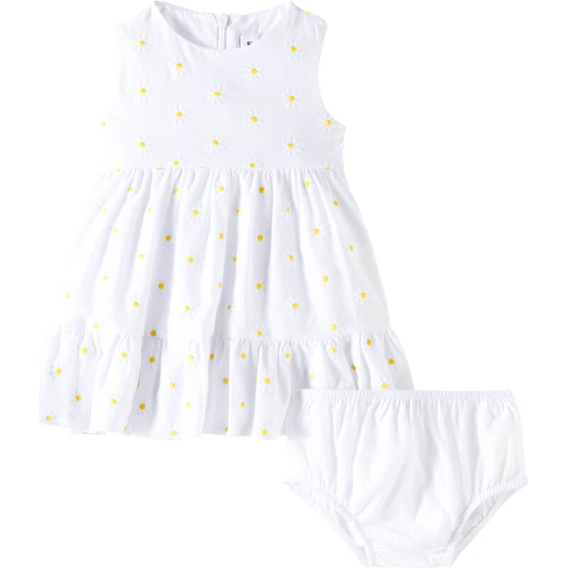 Il Gufo Baby floral cotton dress and bloomers set