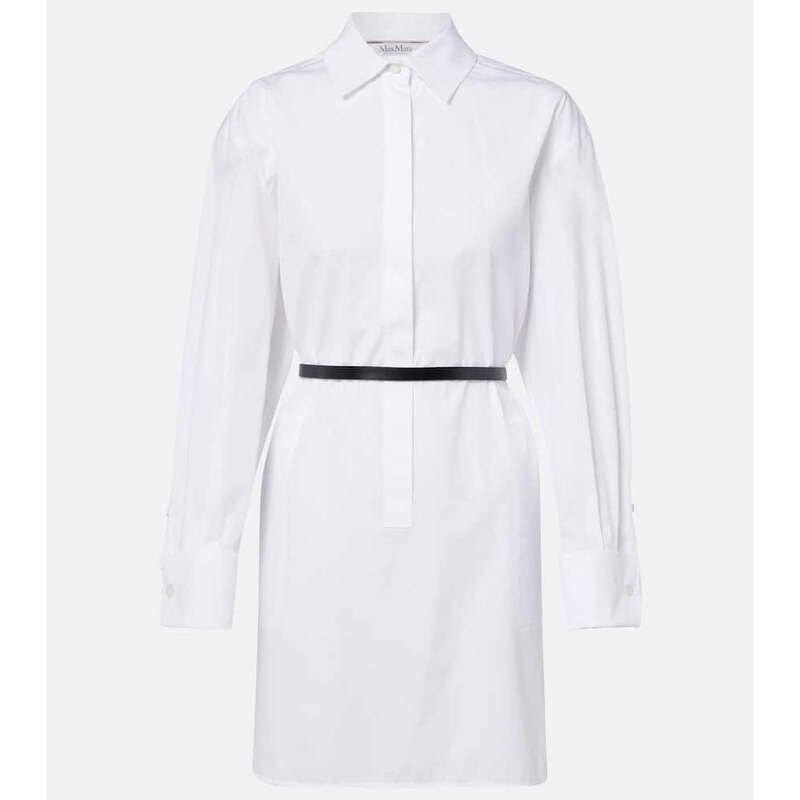Max Mara Belted cotton poplin shirt dress