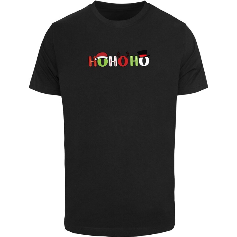 Merchcode Tričko Christmas Ho Ho Ho světle zelená / červená /