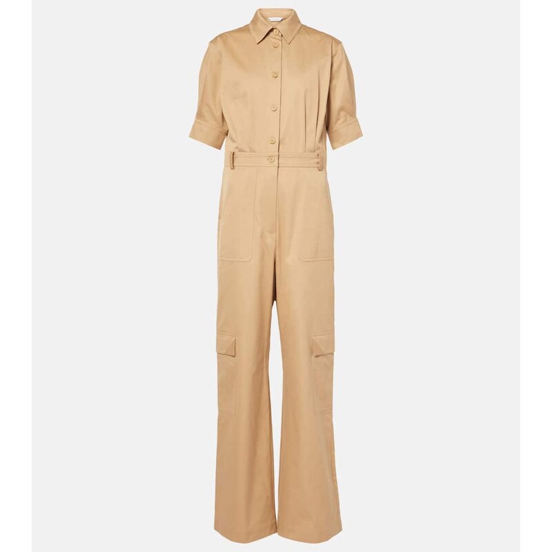 Dámská ovladačka Max Mara Cotton jumpsuit v barvě sabbia