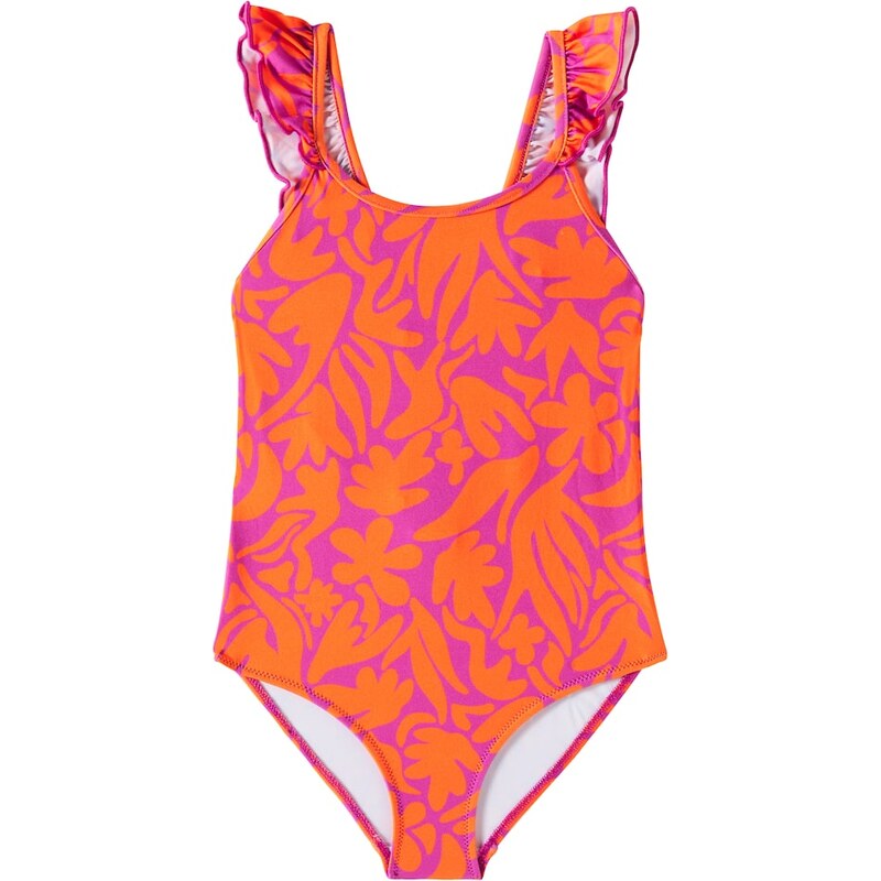 Il Gufo Printed ruffled swimsuit