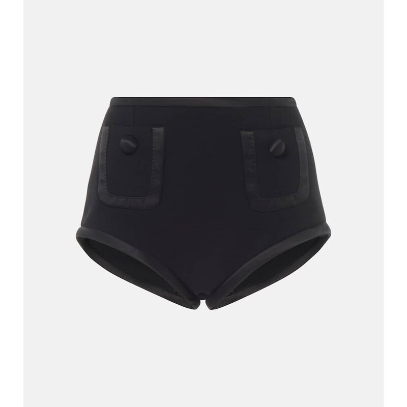 Dolce&Gabbana High-rise wool and silk shorts