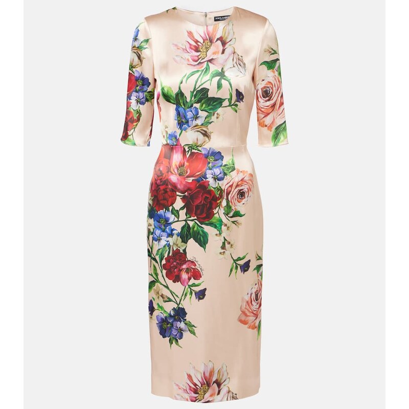Dolce&Gabbana Floral satin midi dress