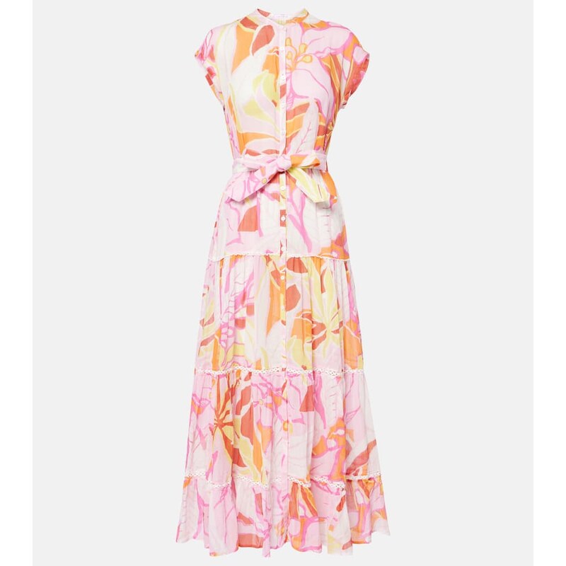 Poupette St Barth Kora printed cotton midi dress