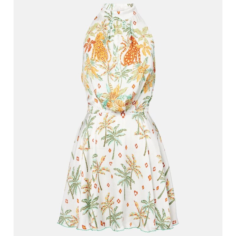 Poupette St Barth Cassandra printed halterneck minidress