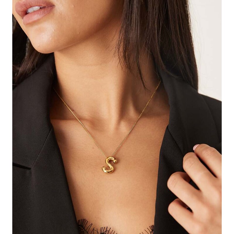 Lost Souls Initial necklace in 18K gold plated 113306206