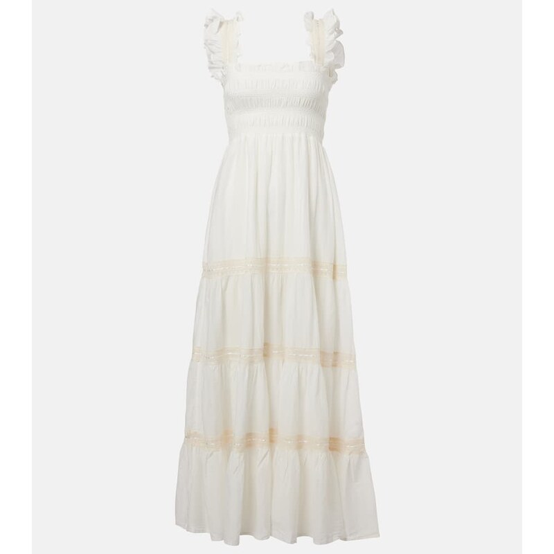 Rixo Aubrie tiered cotton voile maxi dress