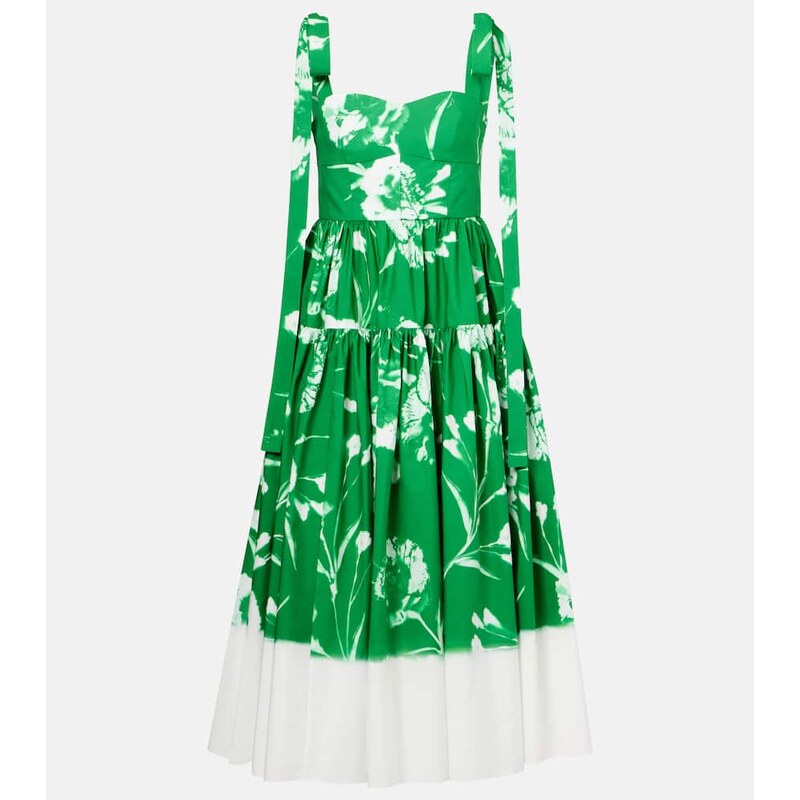 Erdem Floral cotton poplin midi dress