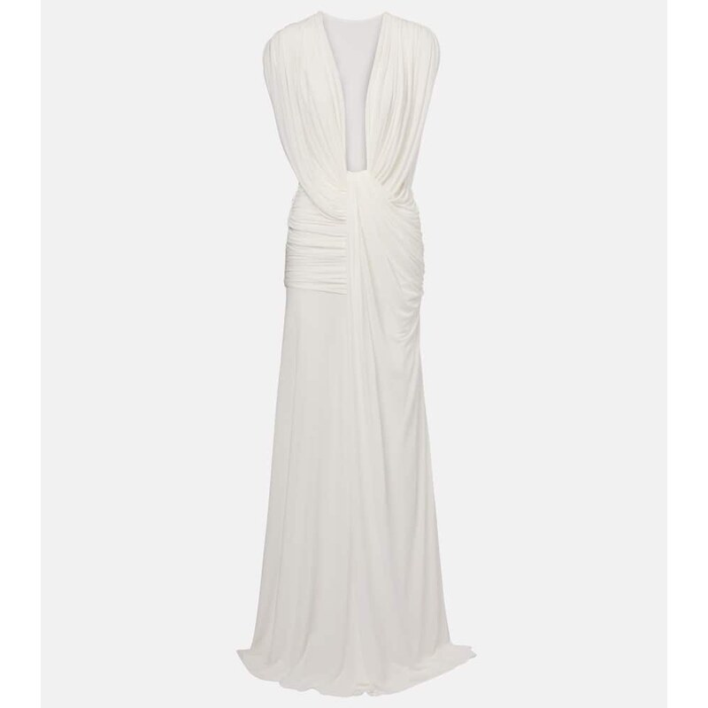 Bílé šaty Christopher Esber Ripple draped gown