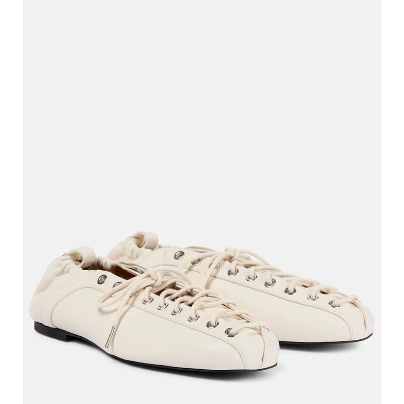 Ganni Lace-up ballet flats
