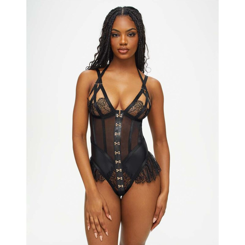 Ann Summers Exuberant Crotchless Teddy Bodysuit in black - BLACK 113277466