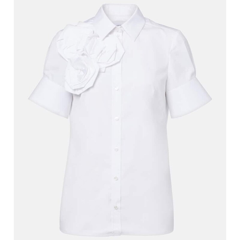Erdem Floral-appliquÃ cotton shirt