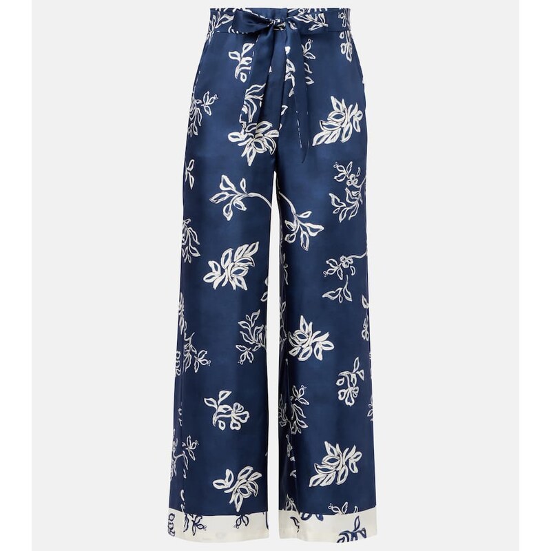 S Max Mara Cinzia high-rise silk wide-leg pants