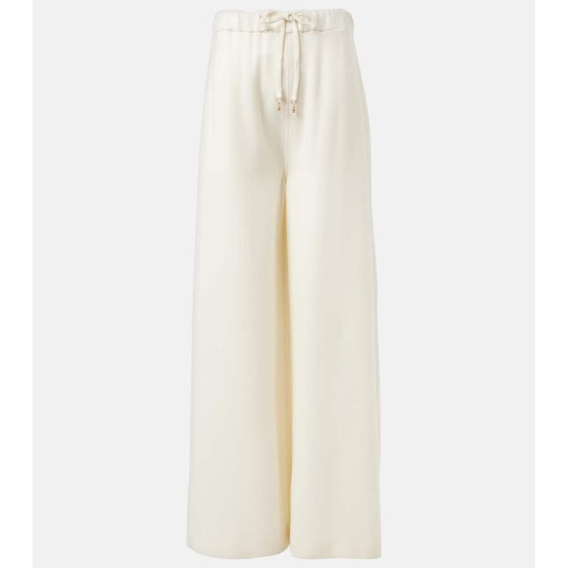 Gabriela Hearst Gelos wool and silk jacquard palazzo pants