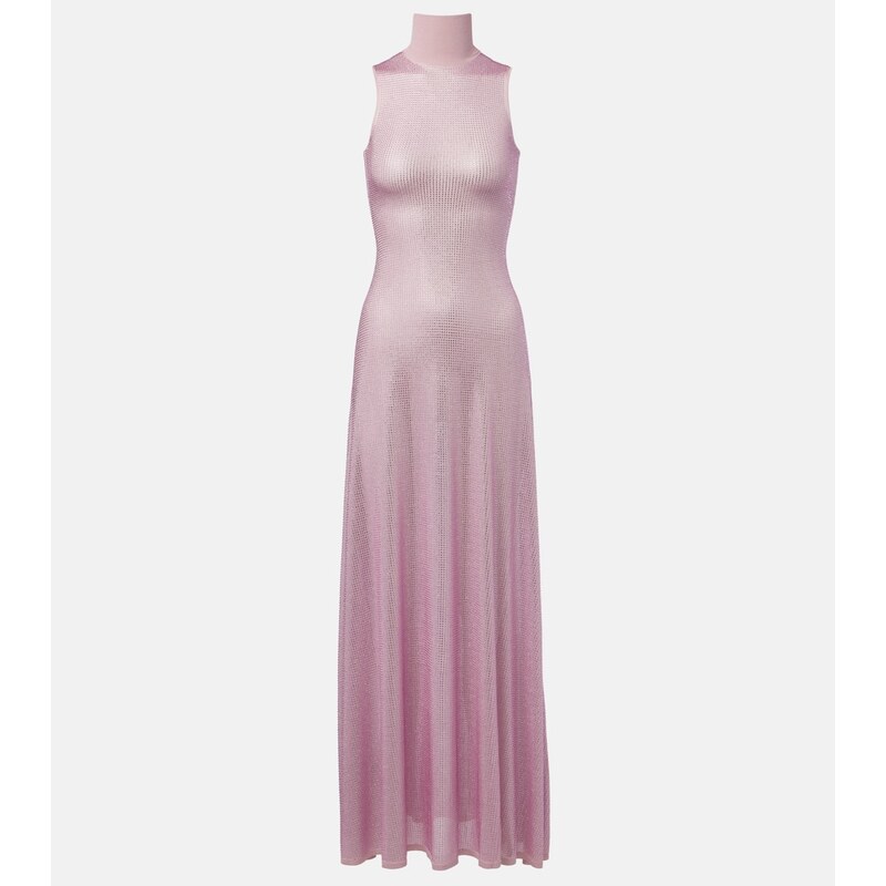 David Koma Ruched sequined maxi dress