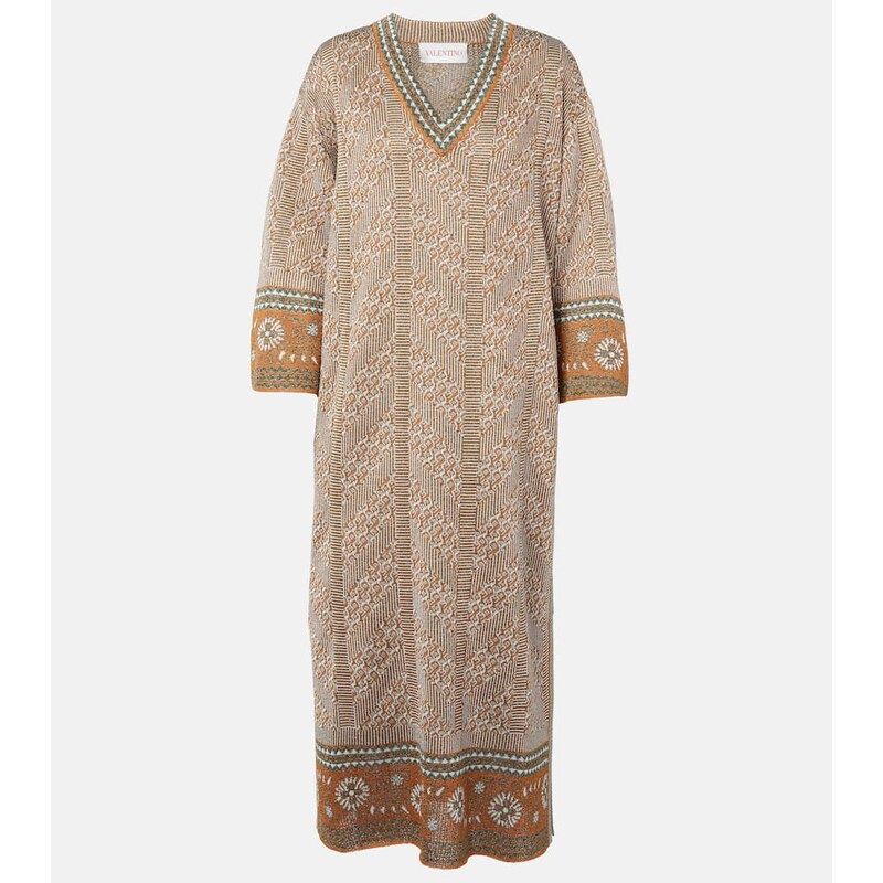 Valentino Jacquard lamÃ maxi dress