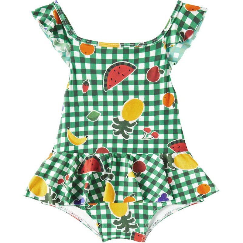 Fábula Baby ruffled checked swimsuit