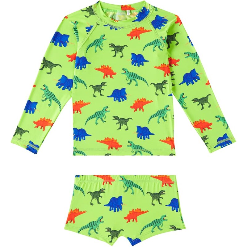 Fábula Printed rashguard and swim shorts set