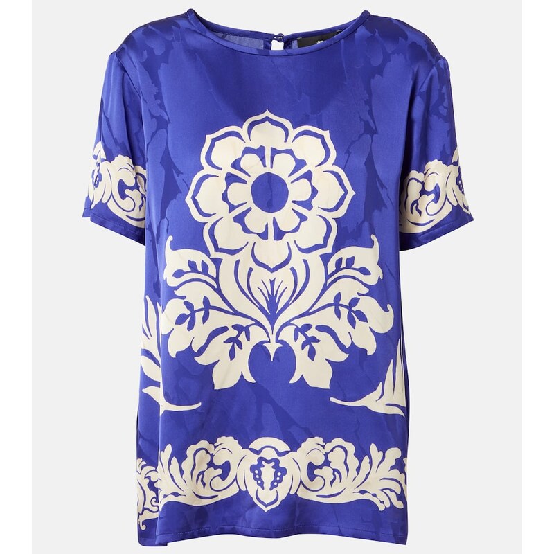 Etro Floral satin top