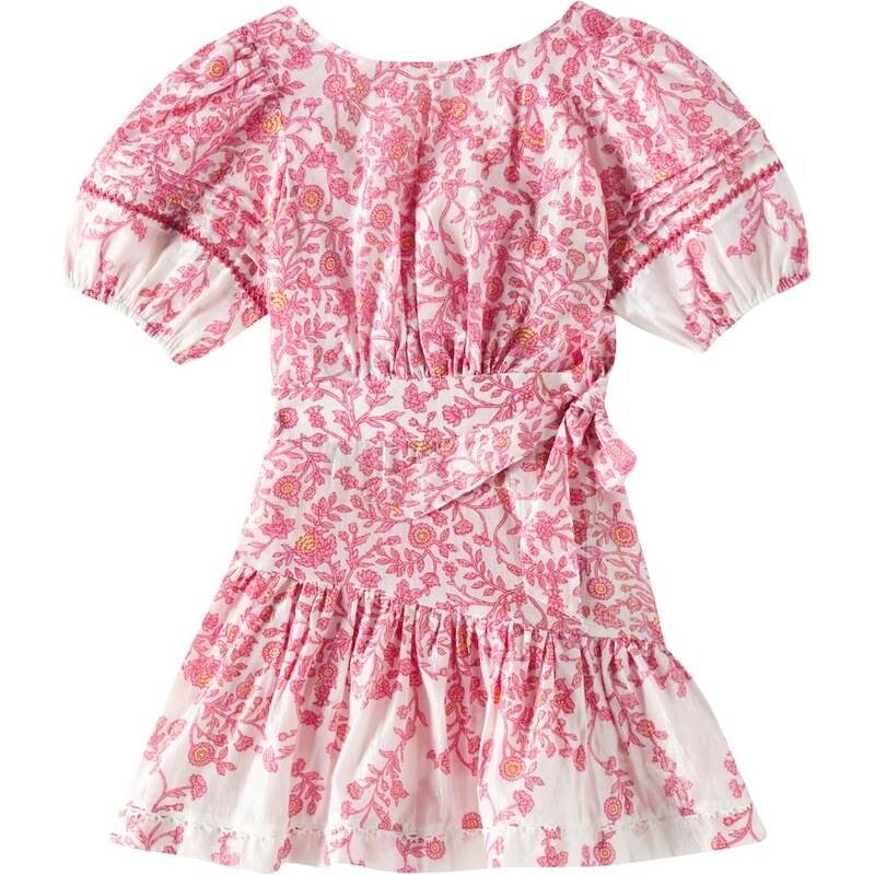 Poupette St Barth Kids Chantal cotton-blend lamÃ dress