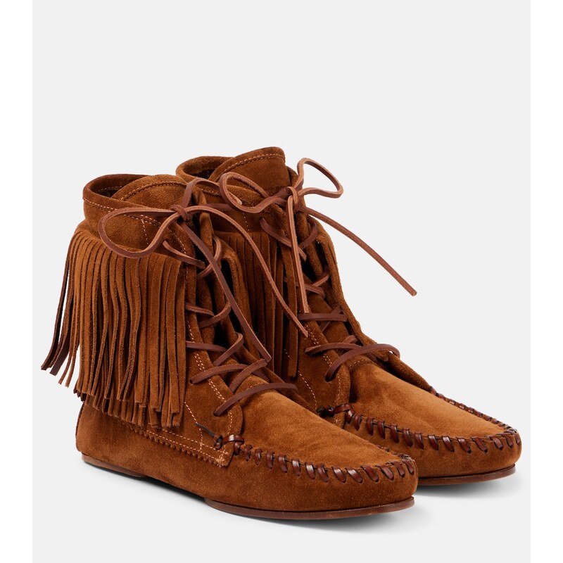 Paris Texas Indiana fringed suede ankle boots