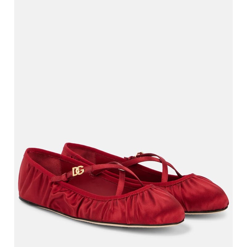 Dolce&Gabbana DG satin ballet flats