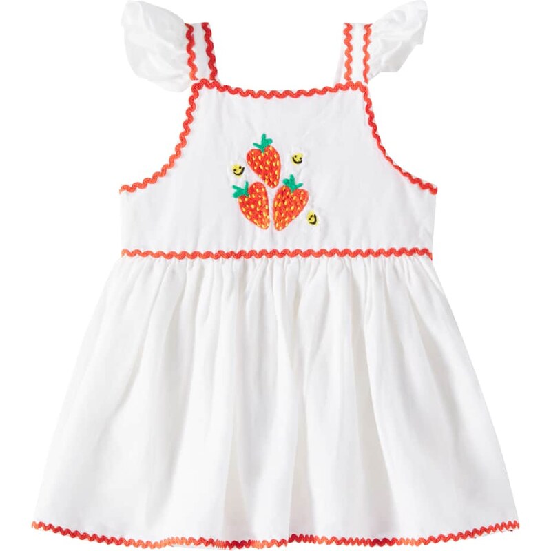 Stella McCartney Kids Baby embroidered linen and cotton dress
