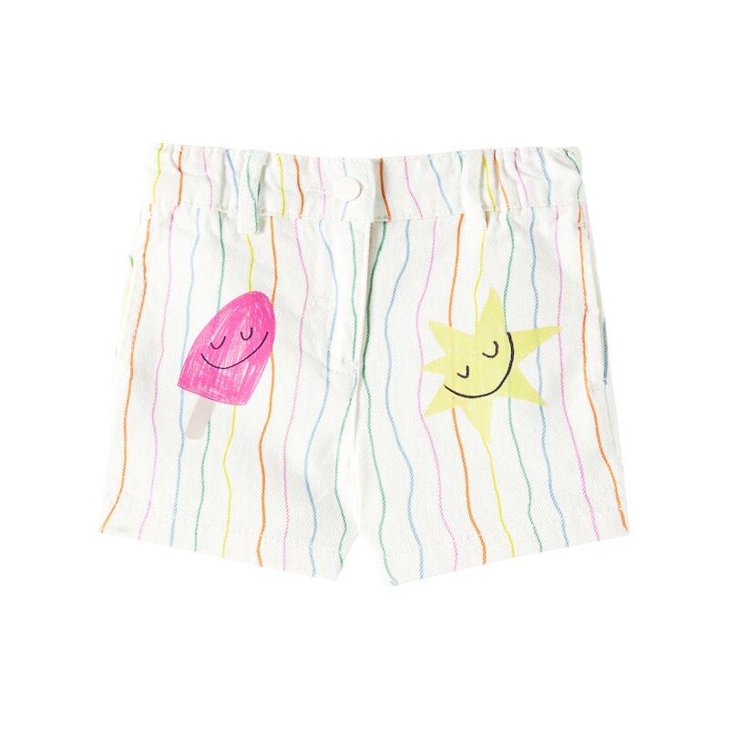 Stella McCartney Kids Baby striped cotton shorts
