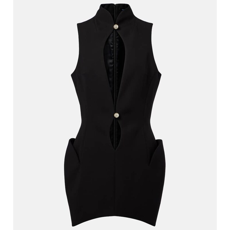 Černé šaty Mugler Cutout minidress ve velikosti XL