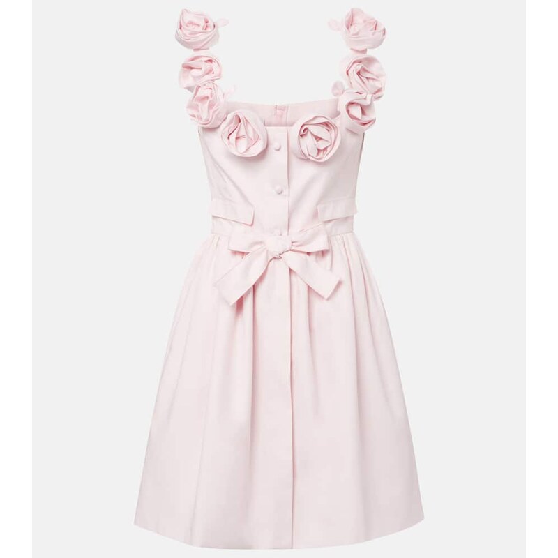 Giambattista Valli Floral-appliquÃ cotton minidress
