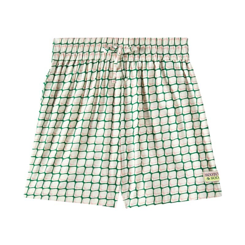 Scotch & Soda Kids Printed cotton-blend shorts