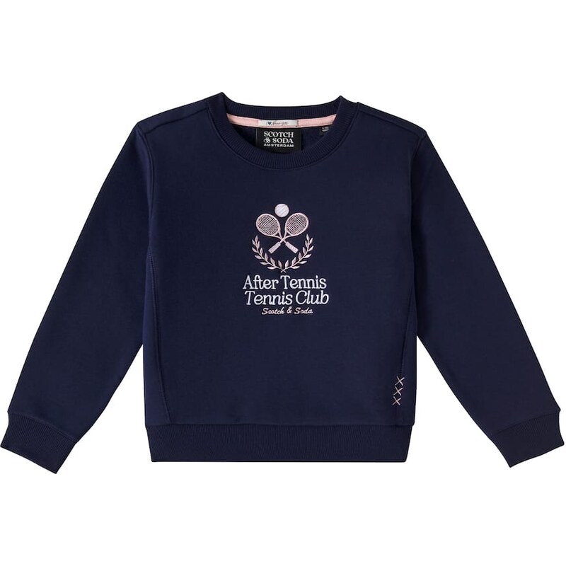 Scotch & Soda Kids Embroidered cotton-blend jersey sweatshirt