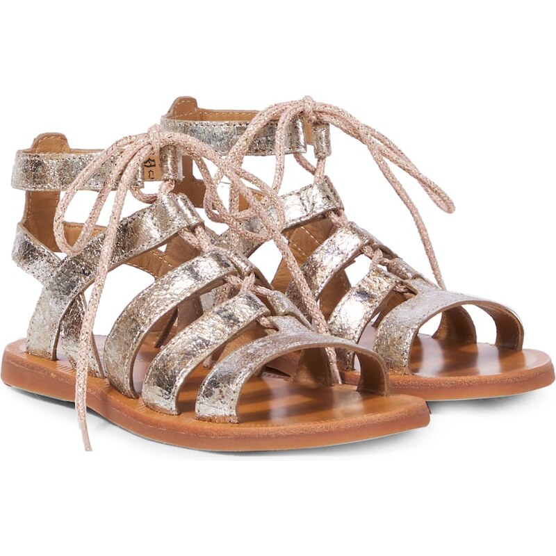 Pom dApi Plagette Guily metallic leather sandals