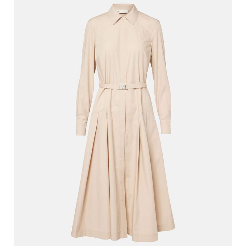 Tory Burch Pleated cotton-blend shirt dress