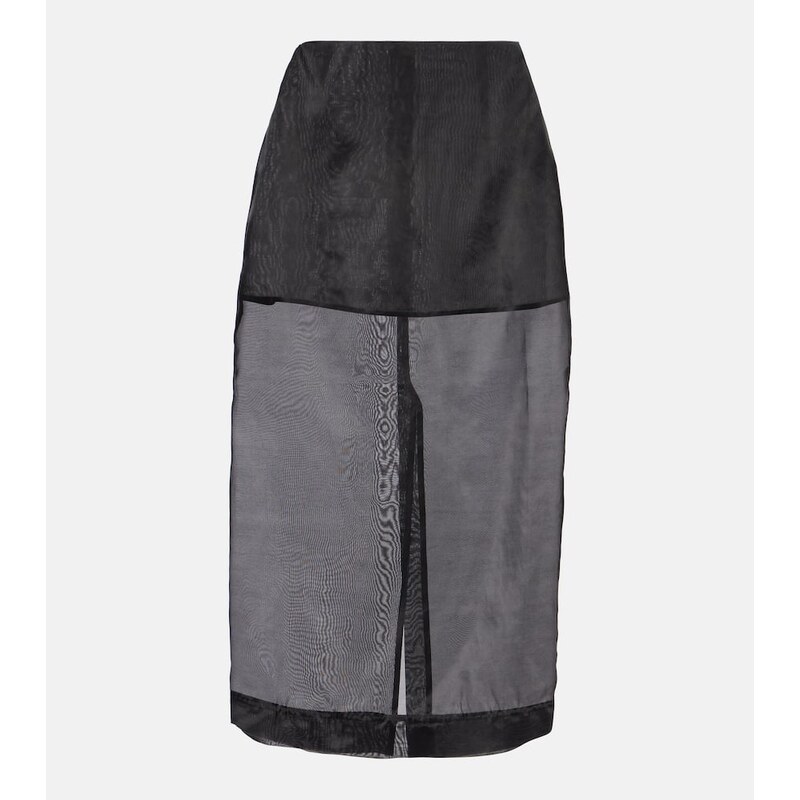 The Frankie Shop Peri silk-blend midi skirt