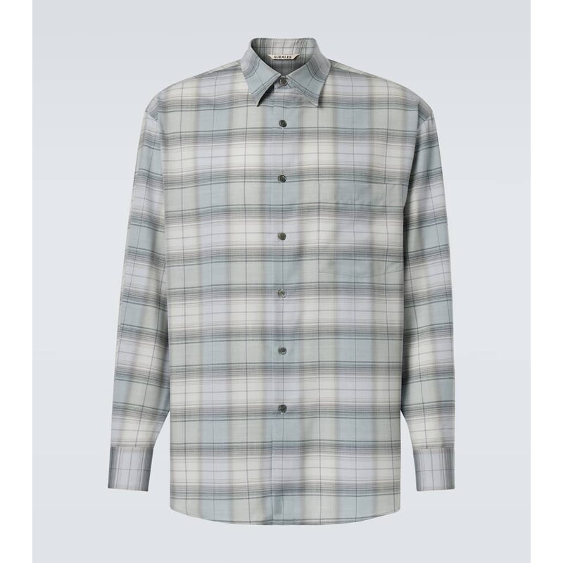 Auralee Checked wool shirt