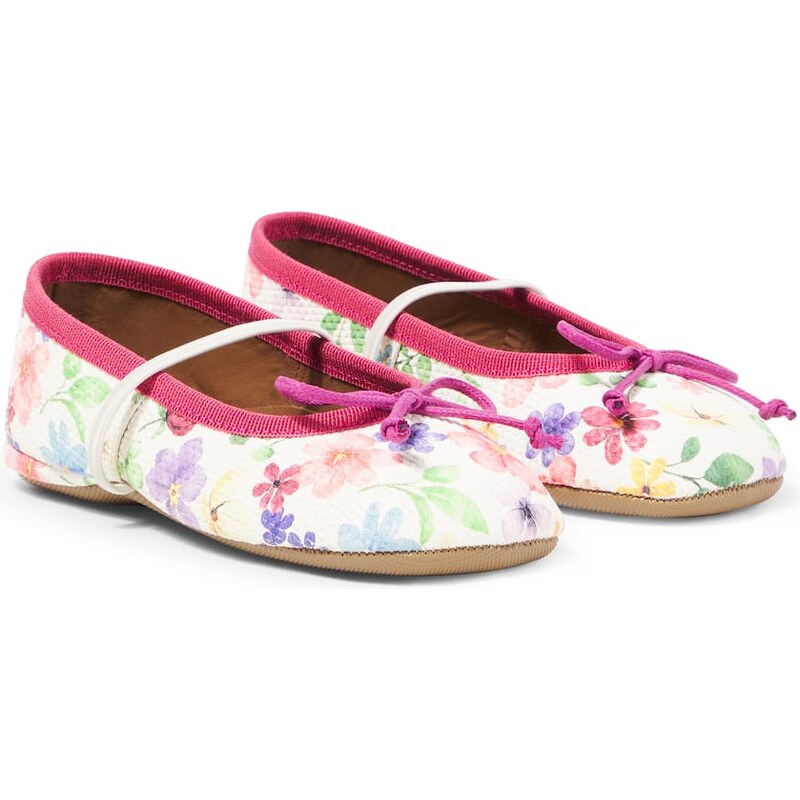 PèPè Eden floral leather ballet flats