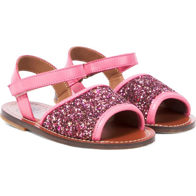 PèPè Glitter leather sandals